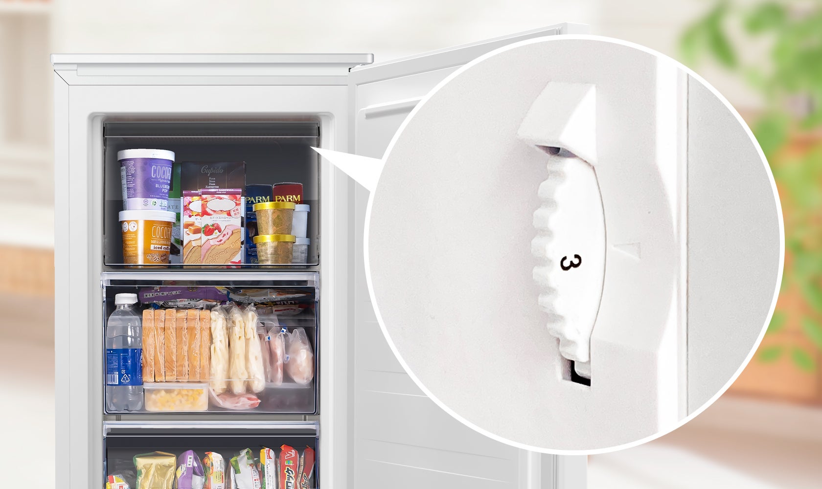 [レンタル] [61L][右開き]Hisense (ハイセンス) 冷凍庫 HF-A60JW - 9