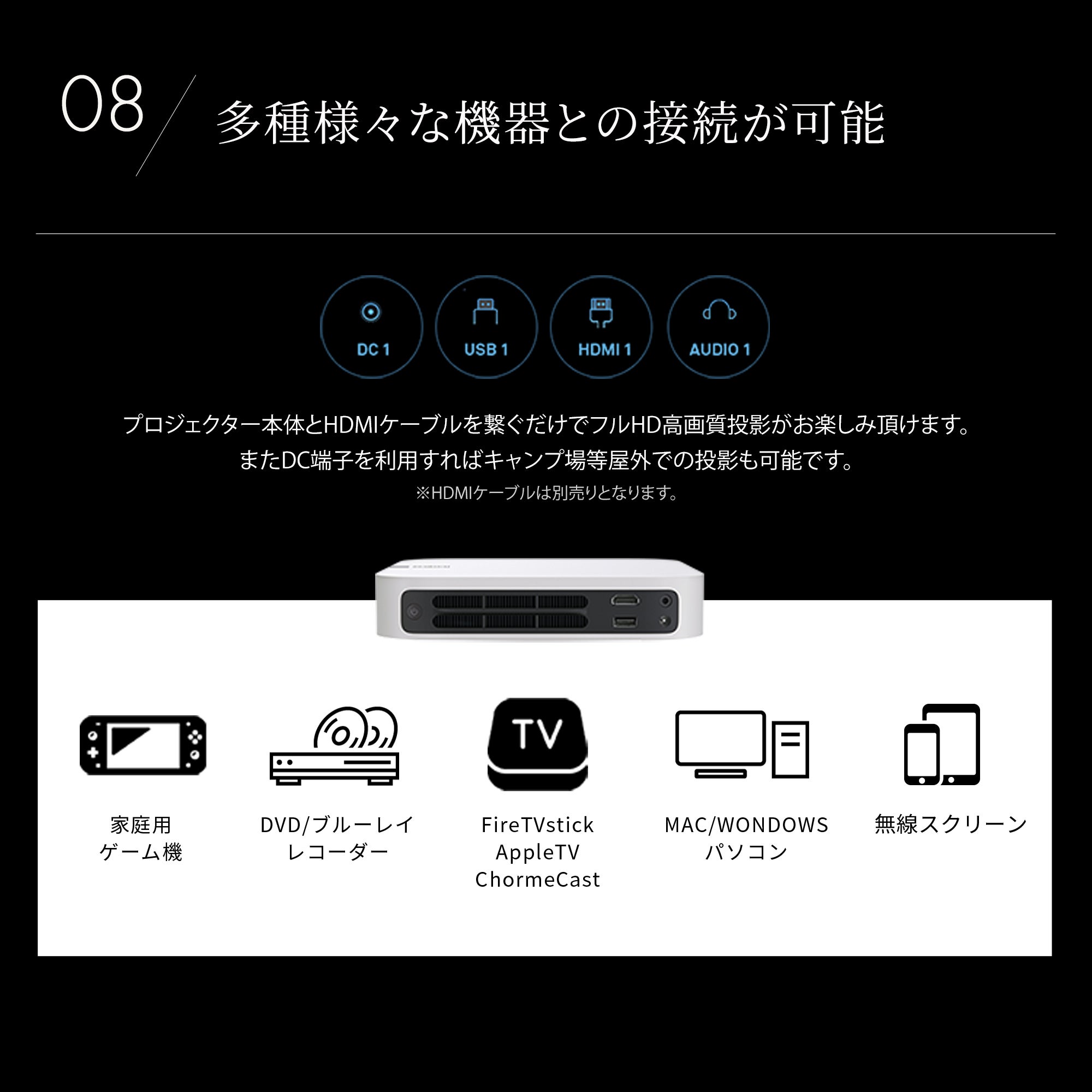 XGIMI Elfin ホームプロジェクター Elfin Flip Portable Projector with Stand | XGIMI