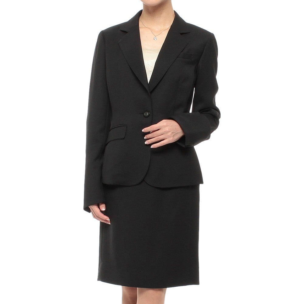 [レンタル] レディース フォーマルスーツ2点セット(ジャケット+タイトスカート) ブラックの宅配レンタル - 4