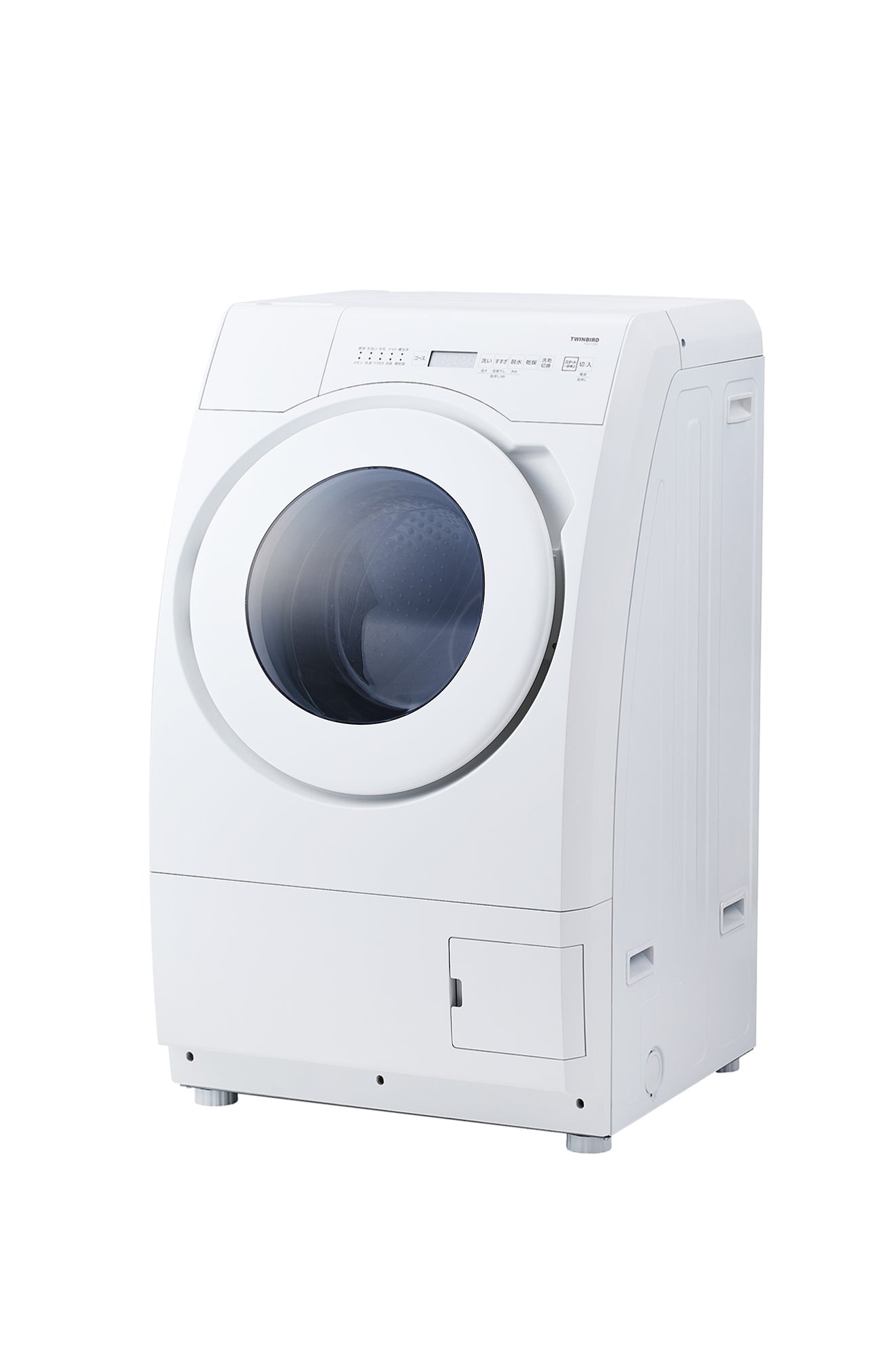 ツインバード ドラム式電気洗濯乾燥機 FW-FD90W 斜め前 ホワイト - 3