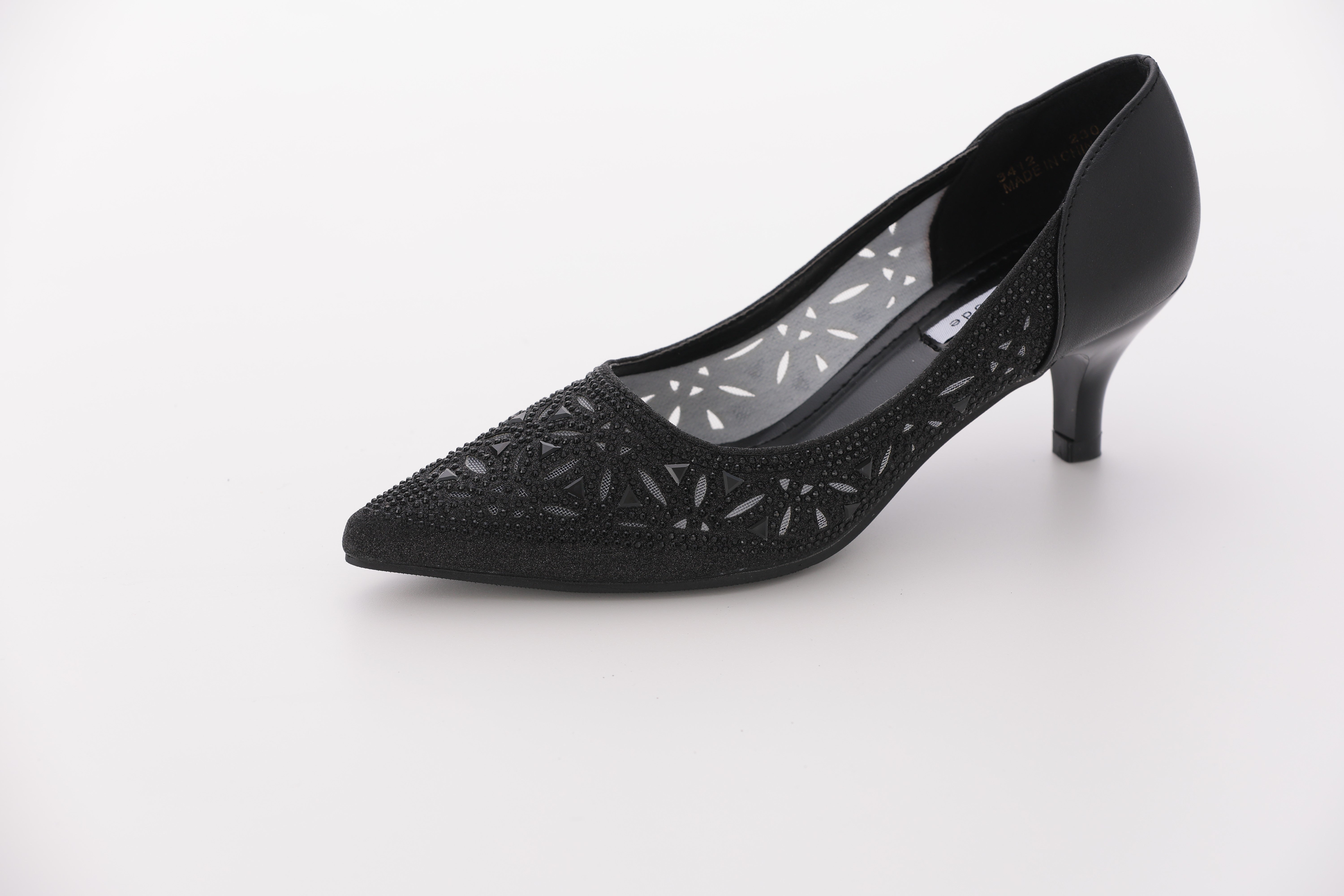 [レンタル] アートマリー 幾何学柄グリッターパンプス ブラックの宅配レンタル - 4