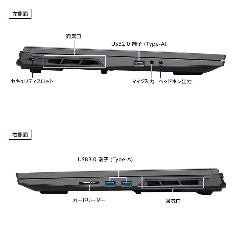[レンタル] mouse(マウス) G-Tune P6-I7G50BK-A ゲーミングノートパソコン P6I7G50BKABCW101DEC - 9