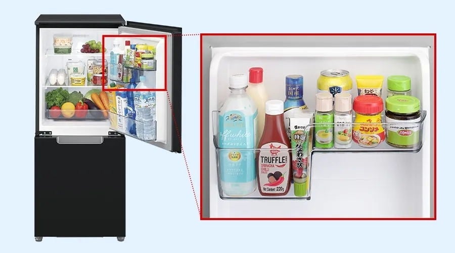 [レンタル] [152L][一人暮らし向け][左右開き対応]シャープ SJ-GD15R 冷凍冷蔵庫(ガラスドア) - 8