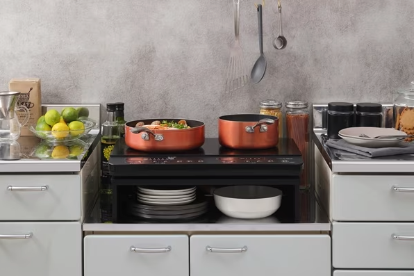 [レンタル] アイリスオーヤマ 2口 IH クッキングヒーター IHK-W13-B ブラック 工事不要 1400W 100V - 3