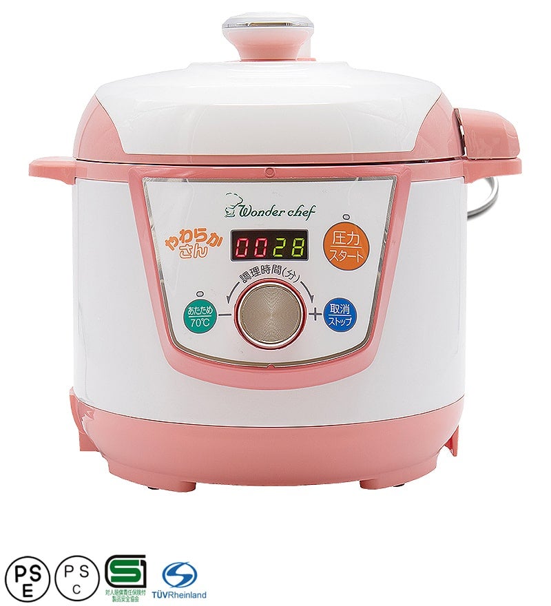 [レンタル] ワンダーシェフ 家庭用マイコン電気圧力鍋 3L「やわらかさん 普通食39レシピセット」OEDE30(F) - 2