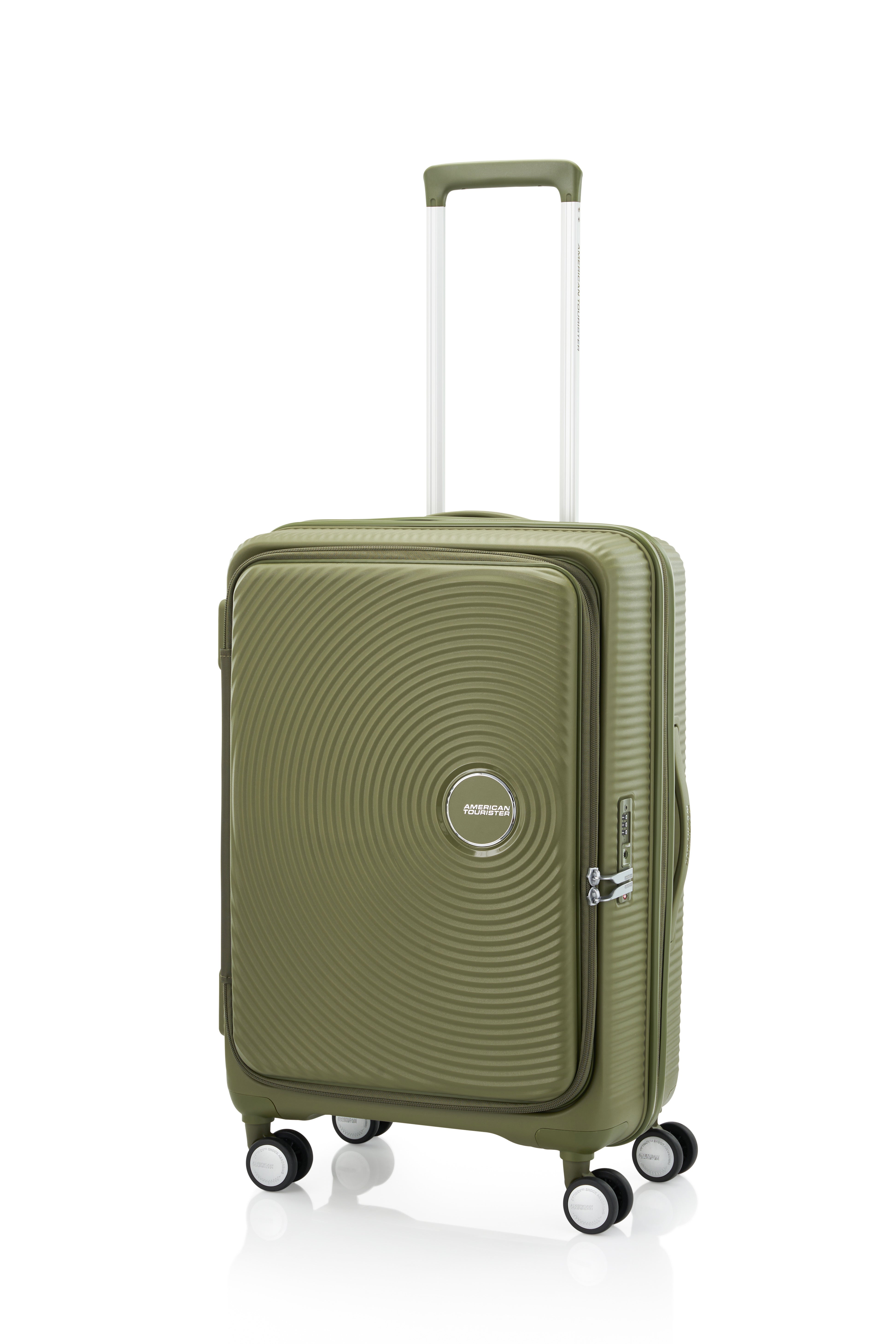 [レンタル] [5-8泊向けサイズ]AMERICAN TOURISTER CURIO スピナー68 エキスパンダブル 75L/拡張時91L ハードスーツケース カーキ