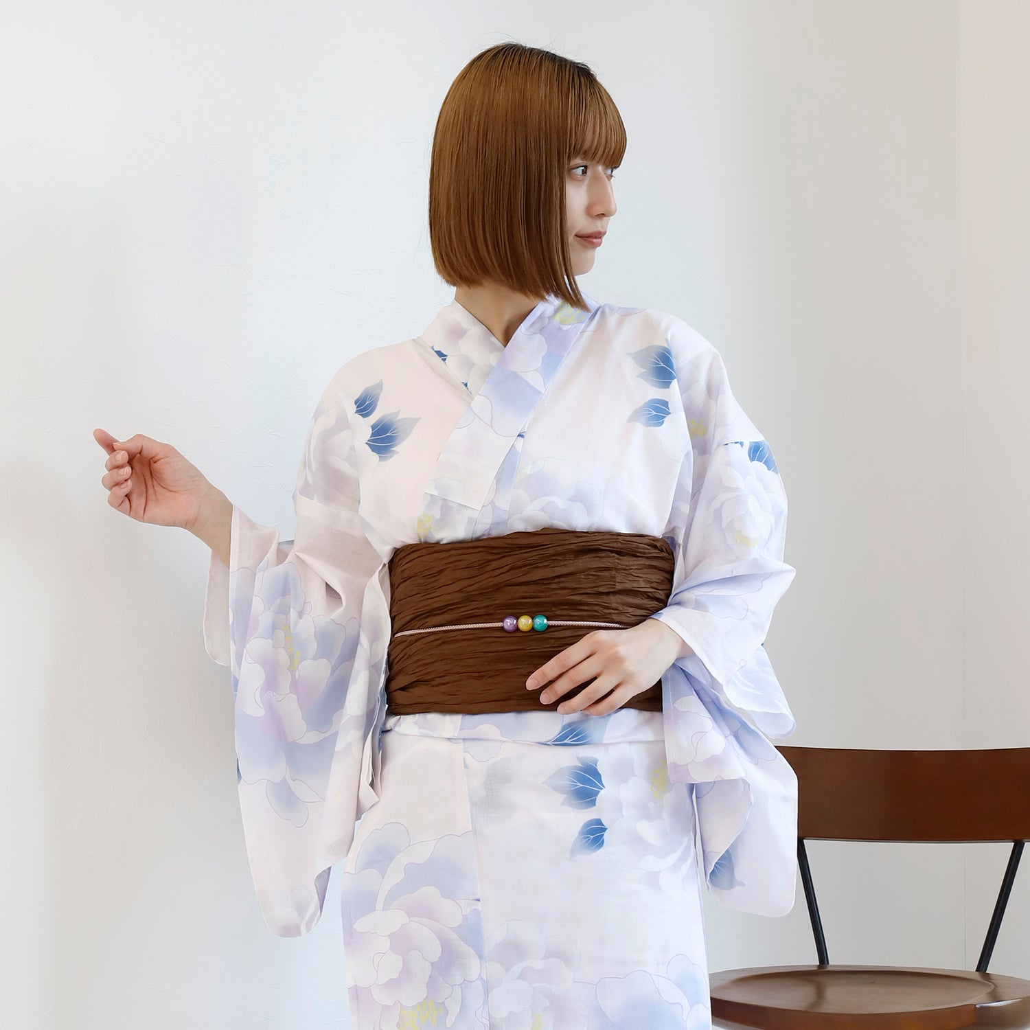 [レンタル] [2025新作]SION レディース浴衣 牡丹 フリーサイズ