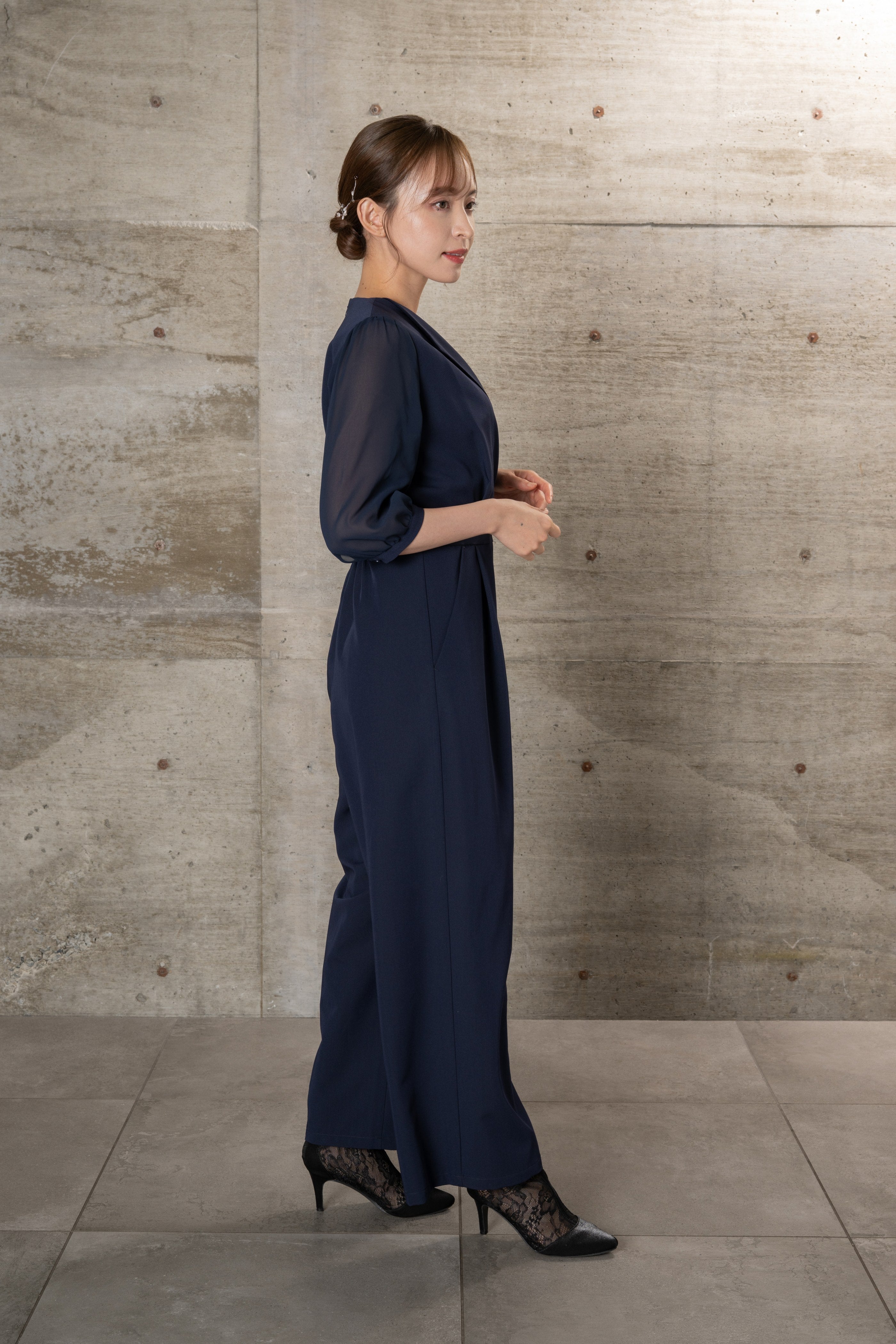 [レンタル] BELINDA DE CAPRIS カシュクール袖シフォンオールインワン パンツドレスの宅配レンタル - 5