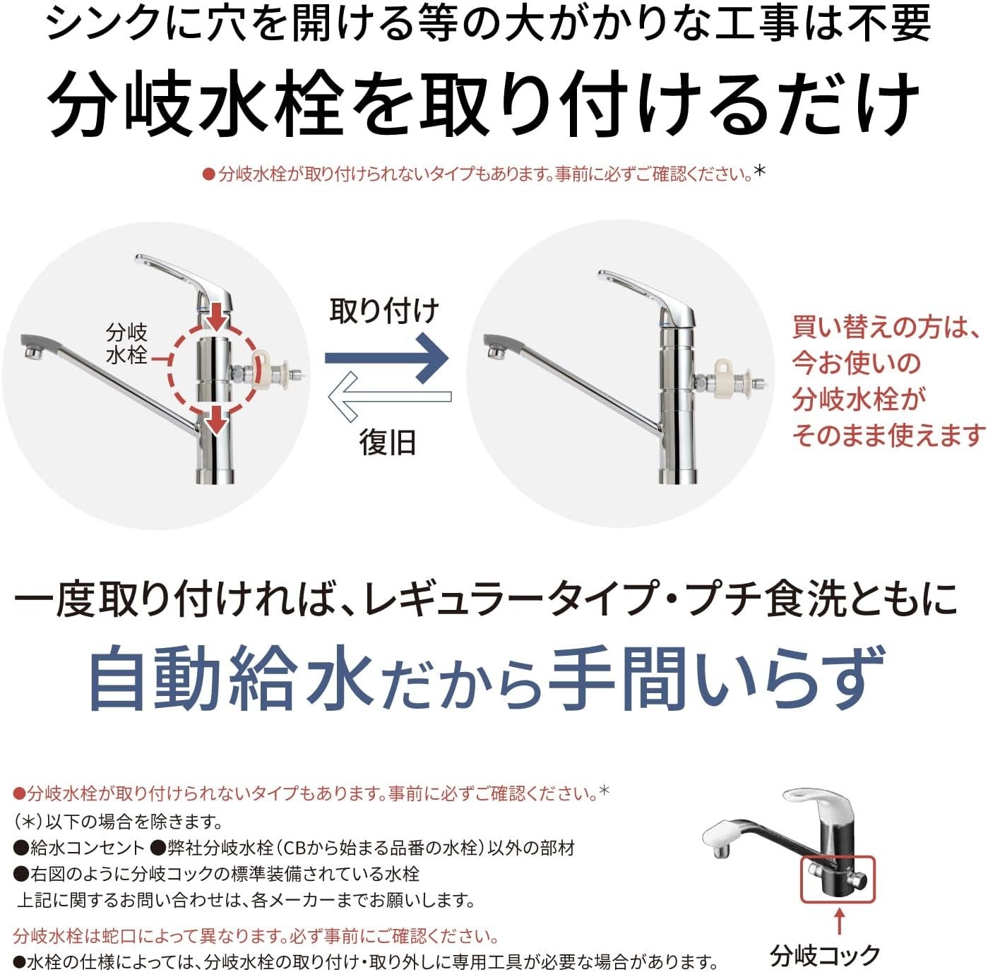 [レンタル] [～食器40点]パナソニック 食器洗い乾燥機 NP-TH5 分岐水栓対応 5人分 - 9