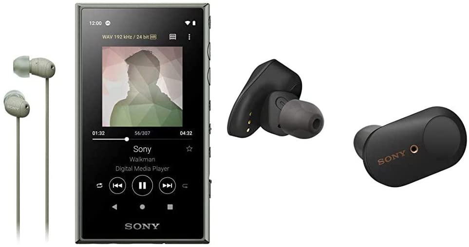 [レンタル] ソニー ウォークマン 16GB Aシリーズ ブラック NW-A105HNB イヤホン付属+ノイズキャンセリングイヤホン