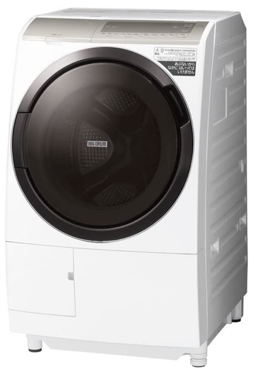 [レンタル] HITACHI(日立)【左開き】洗濯11kg/乾燥6kg ドラム式洗濯乾燥機 ビッグドラム BD-SV110GL ホワイト - 2