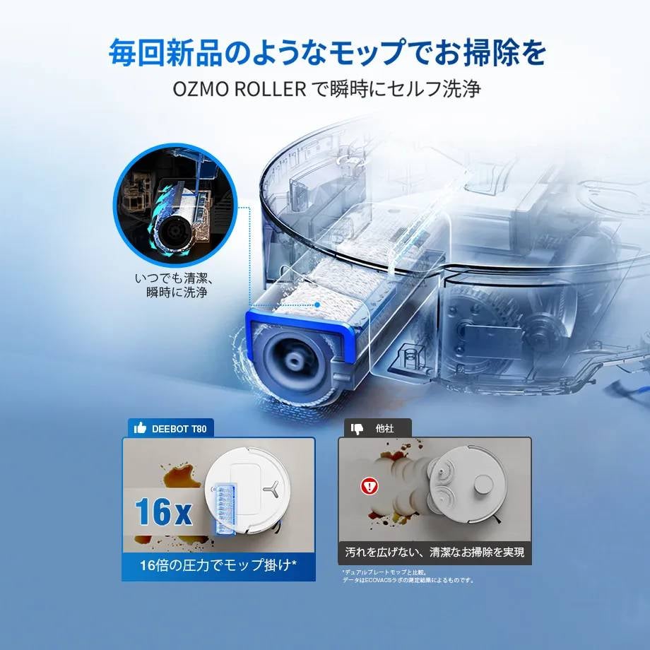 [レンタル] ECOVACS DEEBOT T80 OMNI ロボット掃除機 - 3