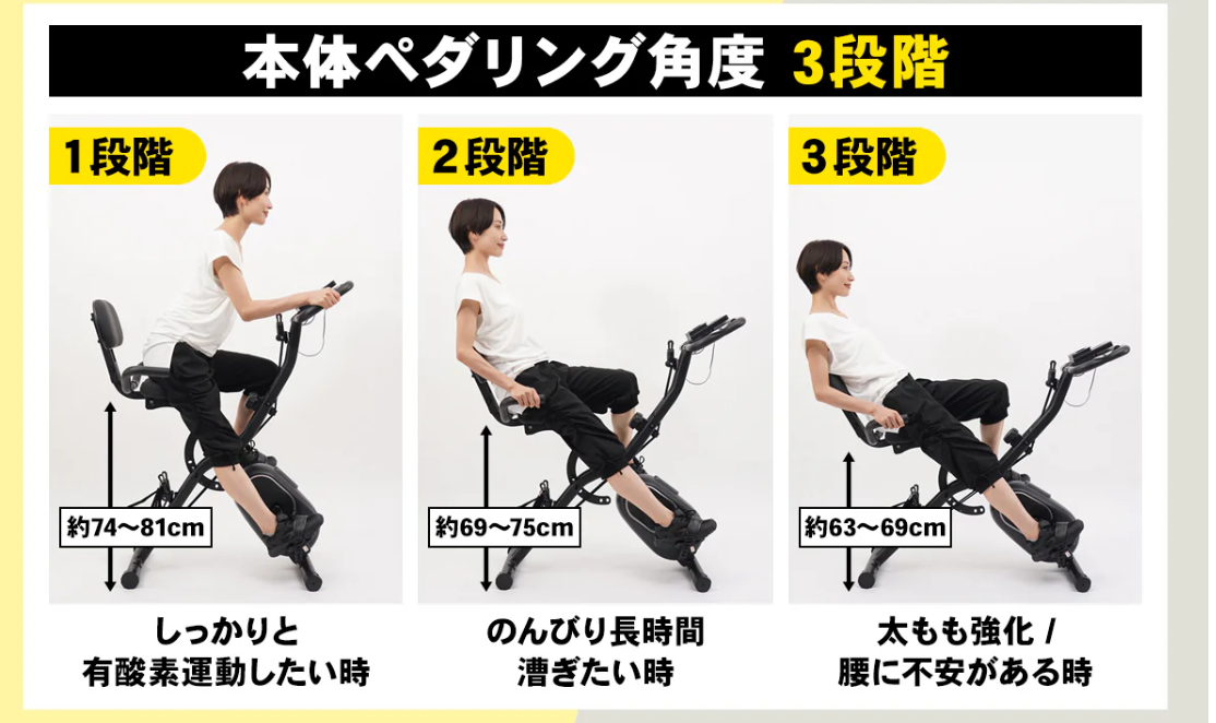 [レンタル] STEADY（ステディ） ST143 バンド付きフィットネスバイク - 7