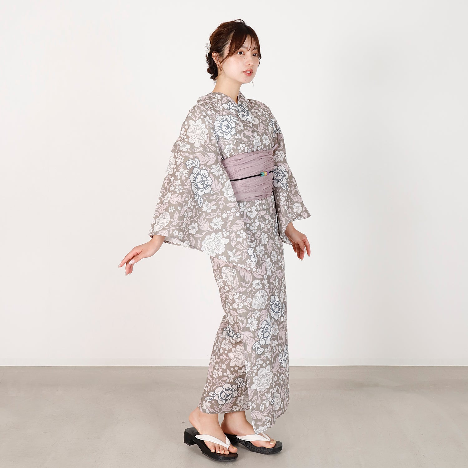 [レンタル] [2025新作]SION レディース浴衣 花柄 フリーサイズの宅配レンタル - 4
