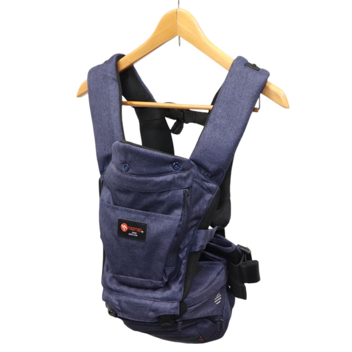 [レンタル] ナップナップ(napnap) トラン(Tran) ヒップシート付き抱っこひも (新生児～48ヶ月まで) リジットデニム