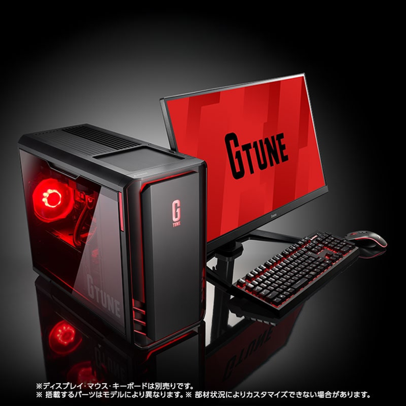 mouse(マウス) G TUNE DG-A7A6X ゲーミングデスクトップPC DGA7A6XB5BBDW101DEC ライティング演出 キーボードとの設置イメージ - 10