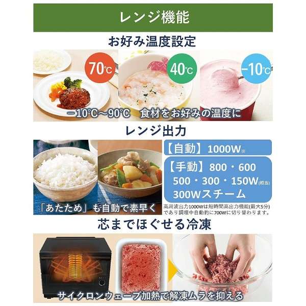 [レンタル] パナソニック ビストロ NE-BS808-K オーブンレンジ 30L ブラック - 2