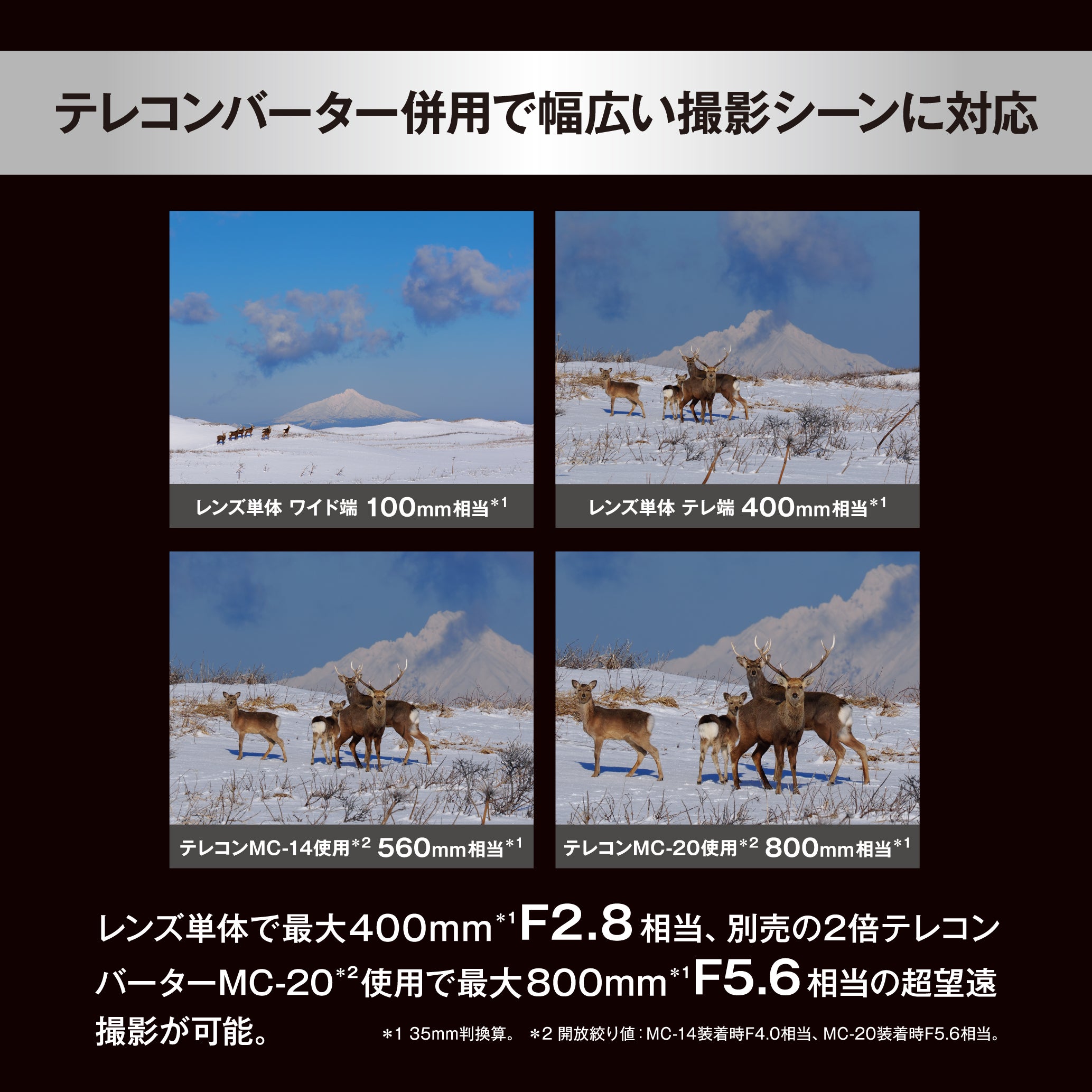 [レンタル] OM SYSTEM M.ZUIKO DIGITAL ED 50-200mm F2.8 IS PRO 超望遠ズームレンズ＋テレコンバーター MC-20 セット - 3