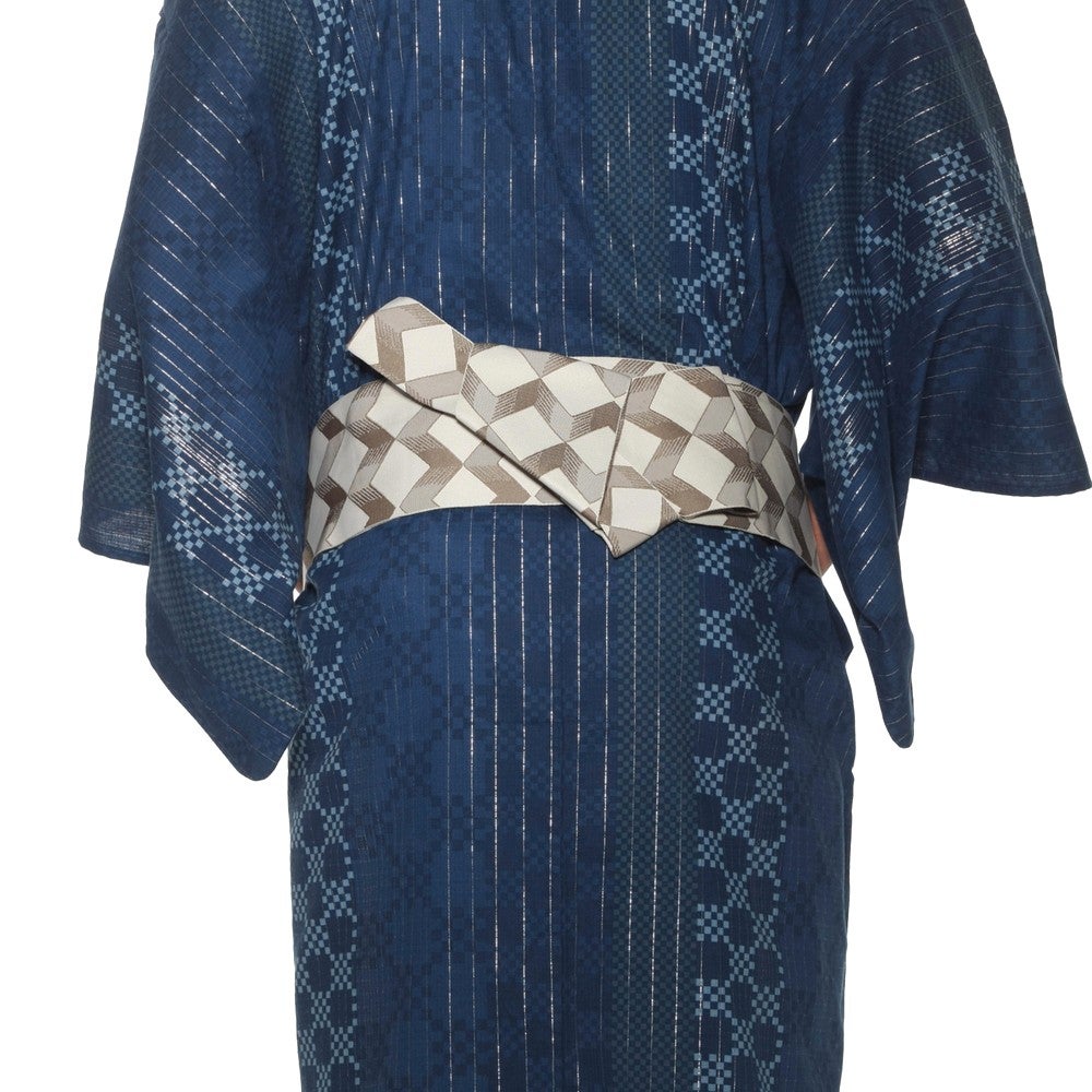 [レンタル] リョウコ・キクチ(R.KIKUCHI) メンズ浴衣 フルセット 格子柄 身長目安175cm・180cmの宅配レンタル - 7