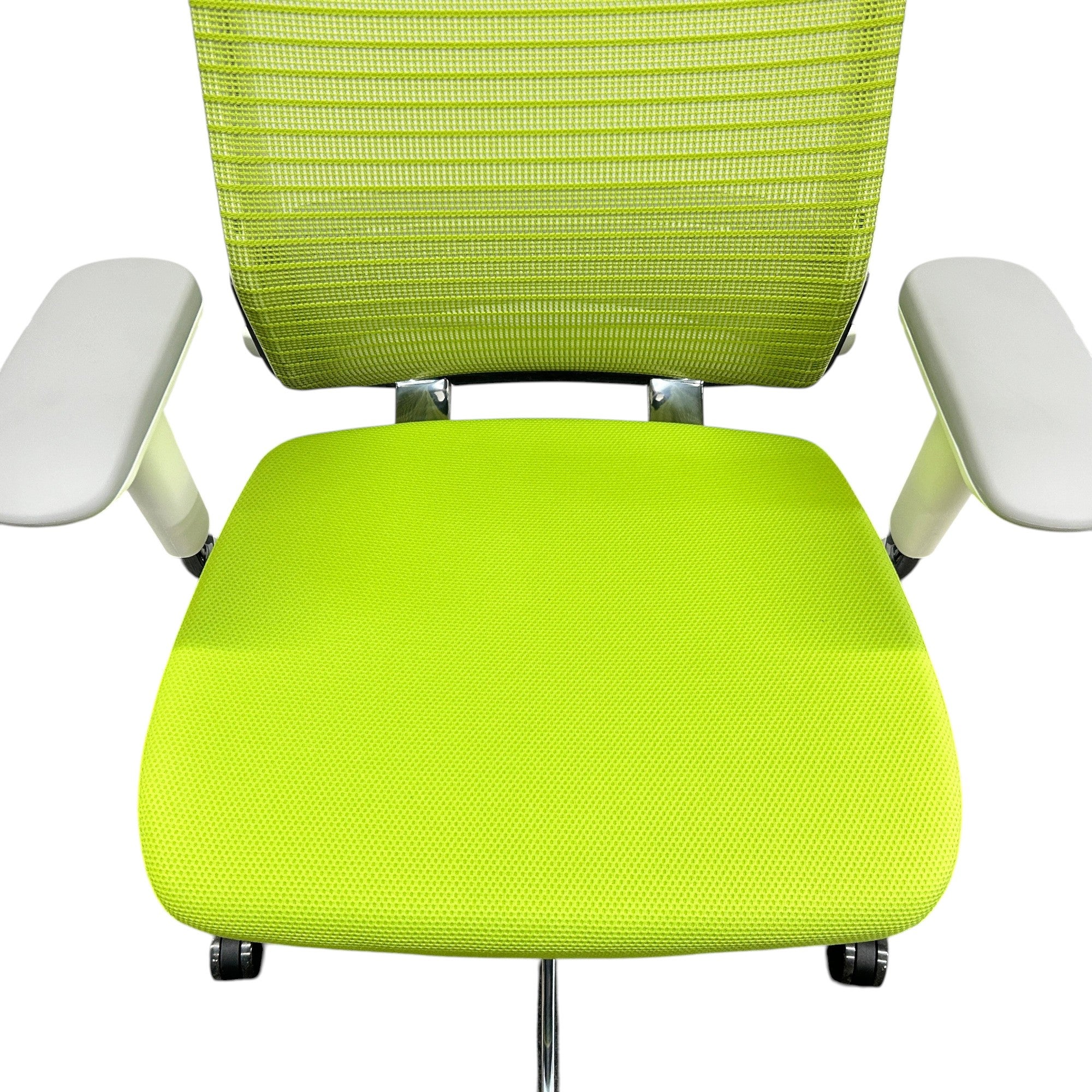 [レンタル] オカムラ オフィスチェア コーラル エクストラハイバック 可動肘 ランバーサポート付き ライムグリーン ポリッシュ CQ8ABZ-FSH5 - 9