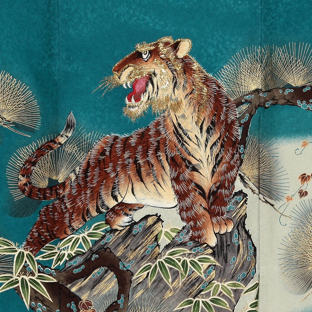 [レンタル] 男の子 お宮参り 産着レンタル6点フルセット 正絹 猛虎 松竹の宅配レンタル - 3