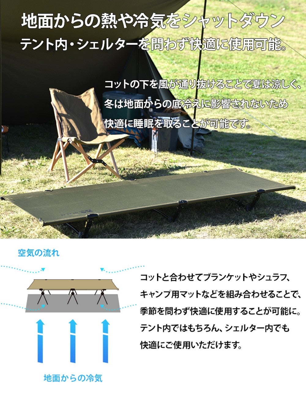 レンタル] WAQ(ワック) 2WAY フォールディングコット WAQ-COT1