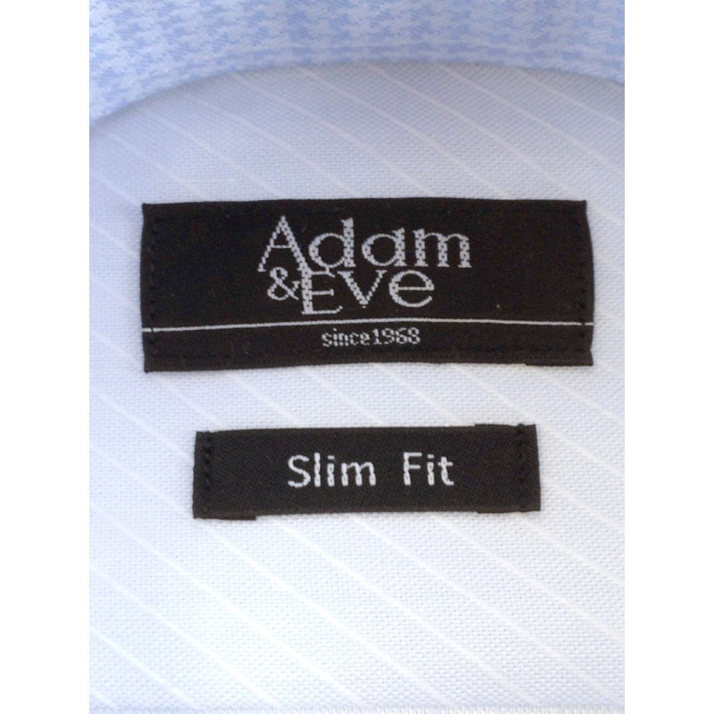 [レンタル] アダム＆イブ メンズワイシャツ 長袖 ブルー 斜めストライブ (Mサイズ / Lサイズ / LLサイズ)の宅配レンタル - 6