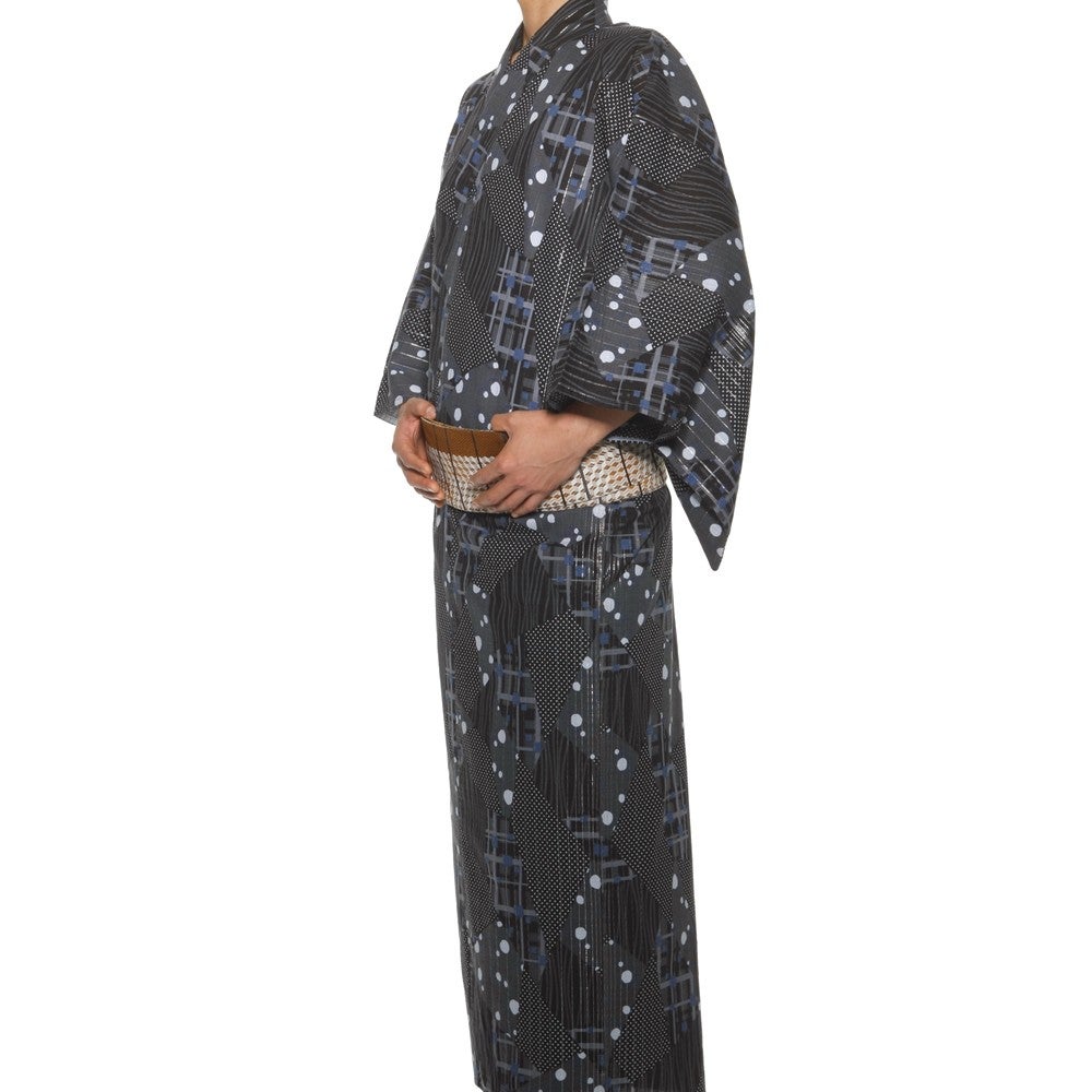 [レンタル] リョウコ・キクチ(R.KIKUCHI) メンズ浴衣 フルセット 格子柄 身長目安175cm・180cmの宅配レンタル - 10