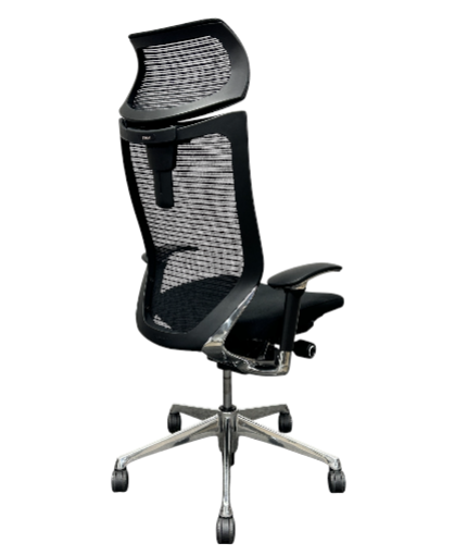 [レンタル] オカムラ バロン エクストラハイバック 可動肘 ブラック ポリッシュ CP81BR-FDF1 オフィスチェア - 5