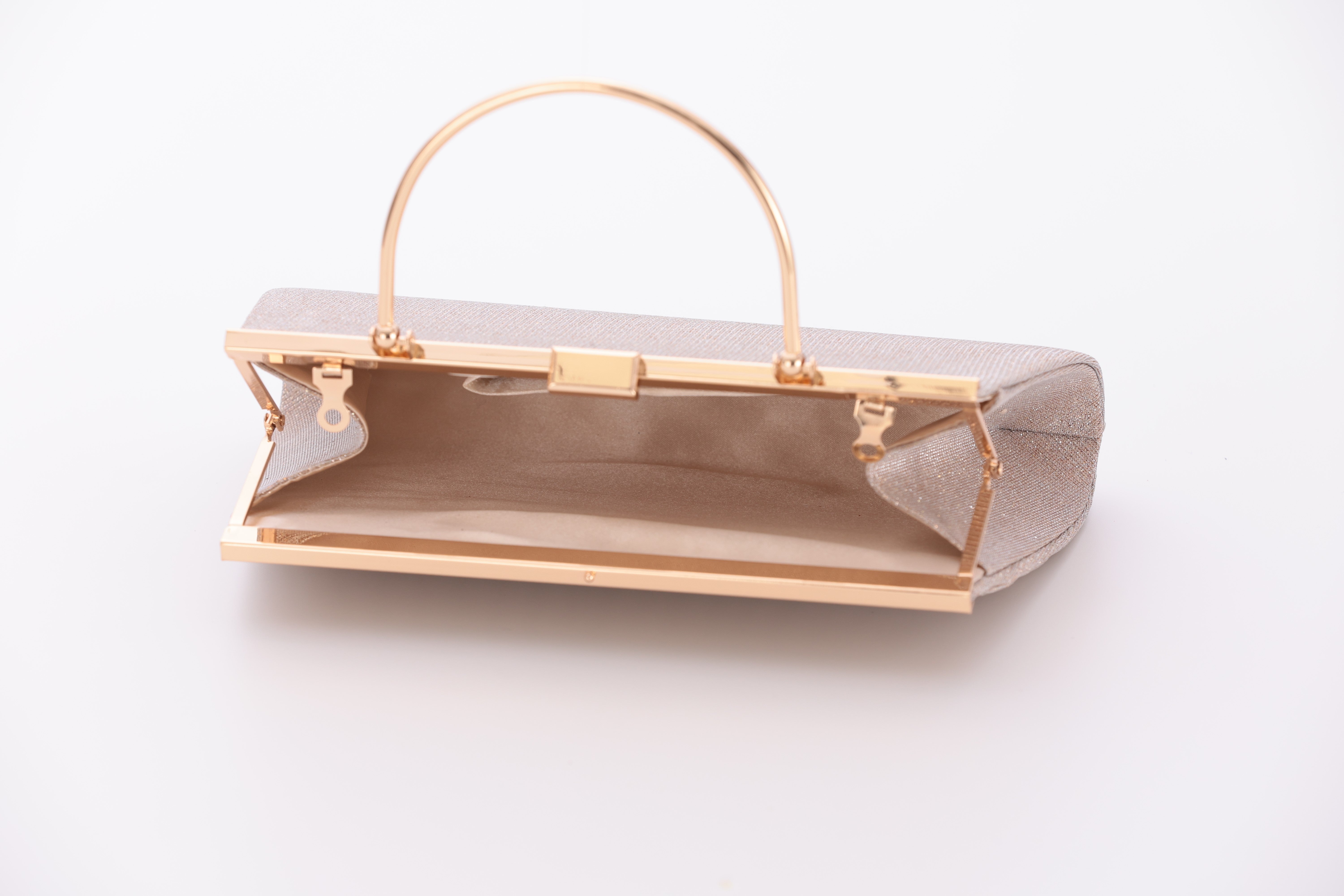 [レンタル] アートマリー メタルハンドルラメプリーツパーティーバッグ ベージュの宅配レンタル - 4