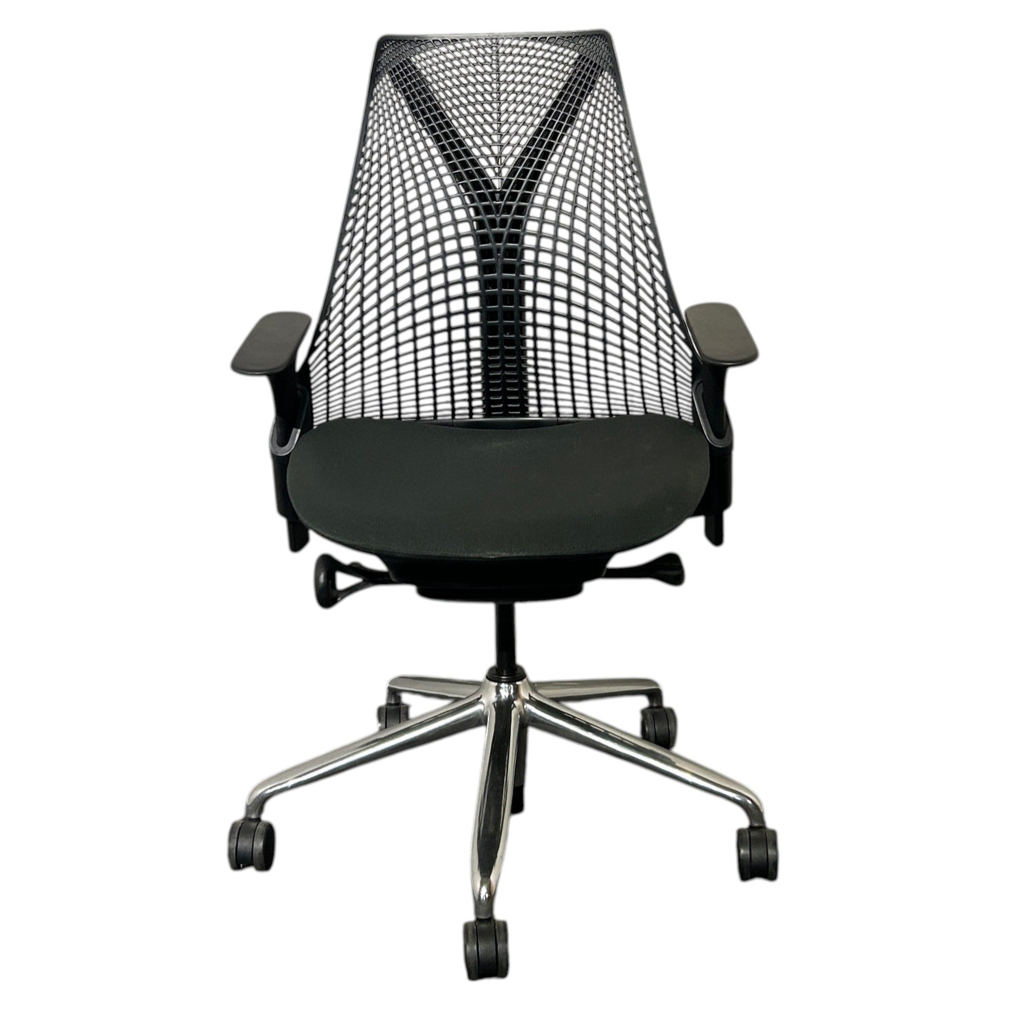[レンタル] ハーマンミラー(Herman Miller) オフィスチェア セイル ハイバック 可動肘 ブラック AS1YA23HA-0121 - 2