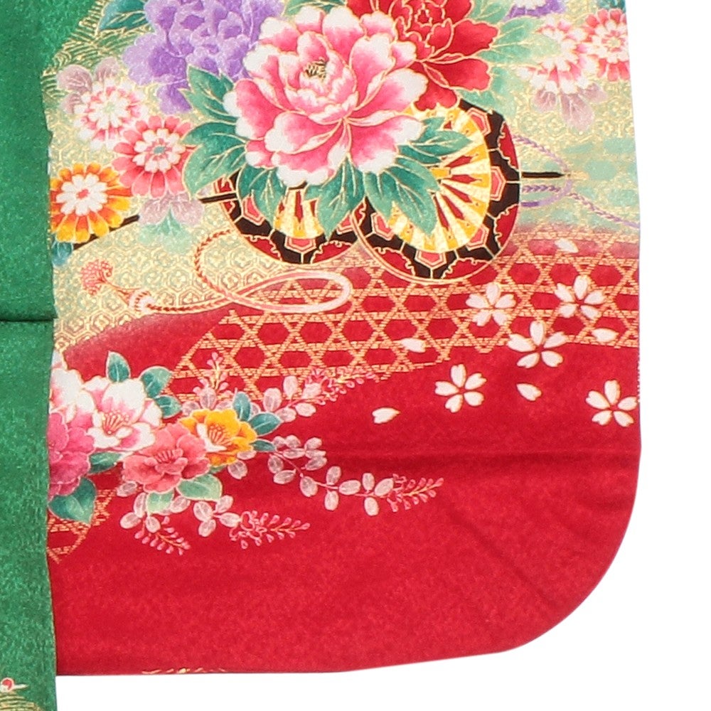 [レンタル] 七五三/節句 着物セット 7歳女の子 牡丹柄 華美の宅配レンタル - 2