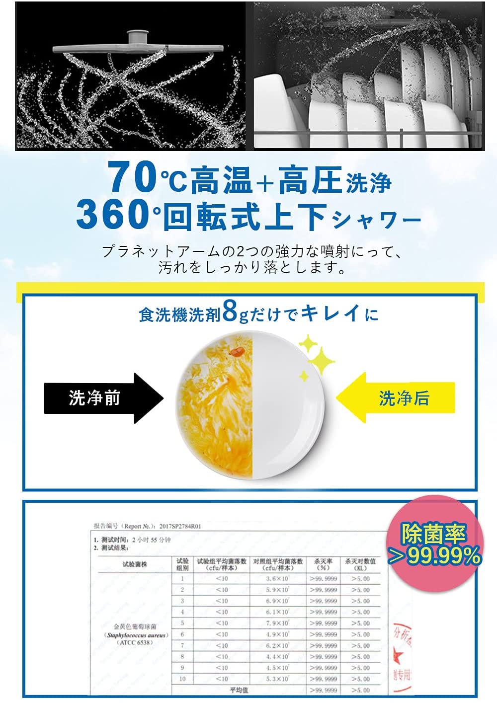 [レンタル] MOOSOO モーソー 食器洗い乾燥機 MX60 自動給水食洗機 - 3
