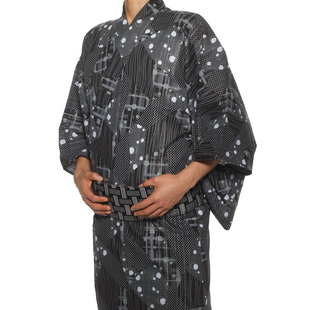 [レンタル] リョウコ・キクチ(R.KIKUCHI) メンズ浴衣 フルセット 格子柄 身長目安170cmの宅配レンタル - 4