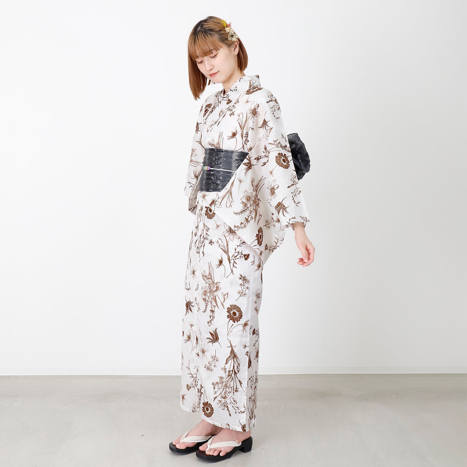 [レンタル] [2025新作]SION レディース浴衣 花柄 フリーサイズの宅配レンタル - 4