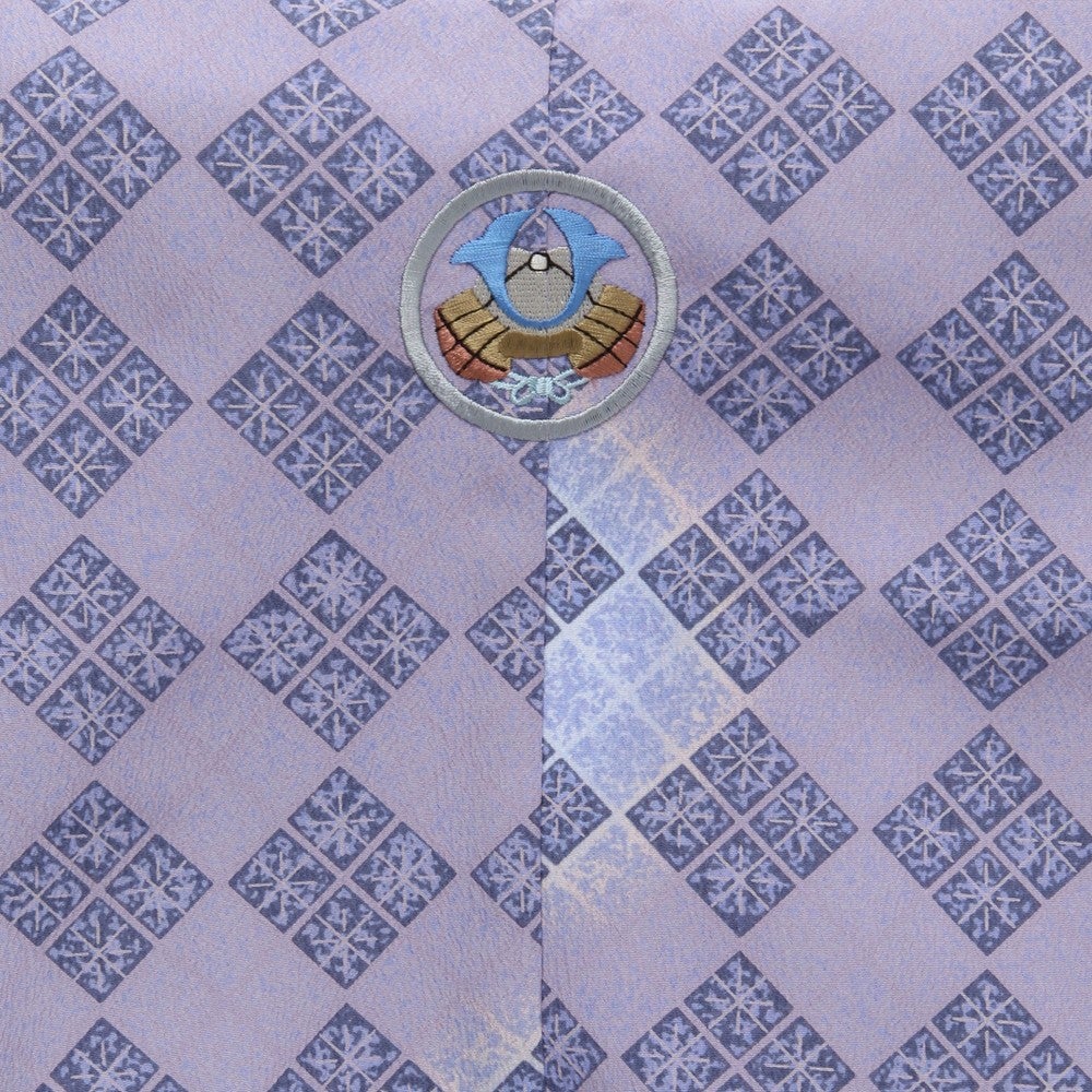 [レンタル] 七五三/節句 袴セット 5歳男の子 モダン 紋章 パープル