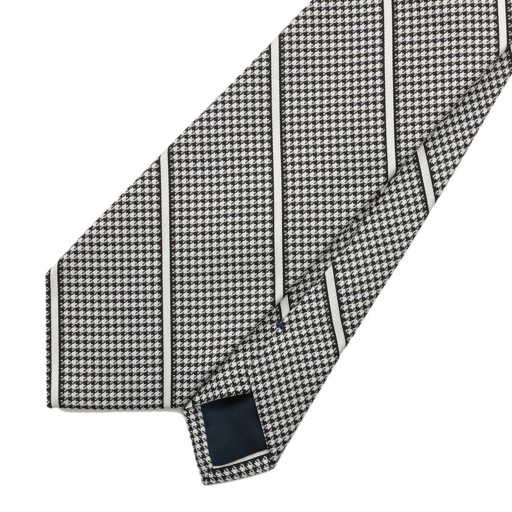 [レンタル] ユナイテッド・アローズ メンズネクタイ シルク ブラック 千鳥格子ストライプ ブラック