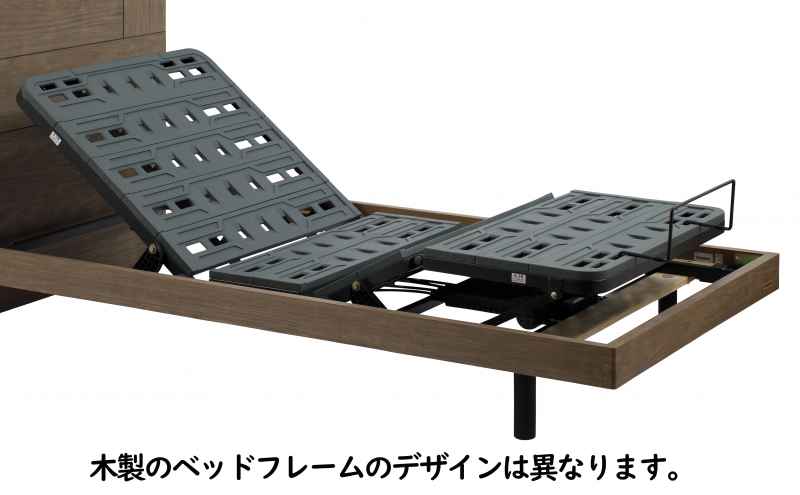 [レンタル] 【送料別 / セミダブル】フランスベッド 棚あり 電動リクライニングベッド(マットレス付き)FAD-C1 LG-RX セミダブルサイズ - 5
