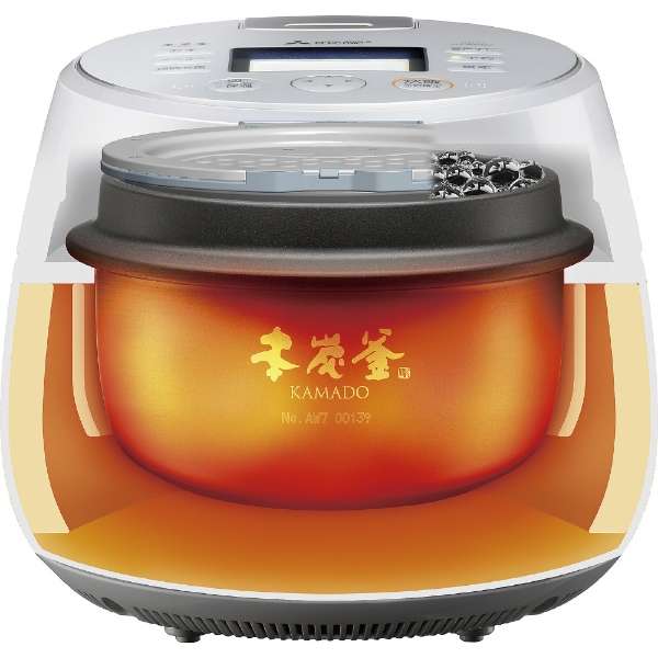 三菱【本炭釜 KAMADO】NJ-AWA10 5.5合 炊飯器 2019年製 Amazon.co.jp: 三菱 IHジャー炊飯器（5.5合炊き） 白真珠