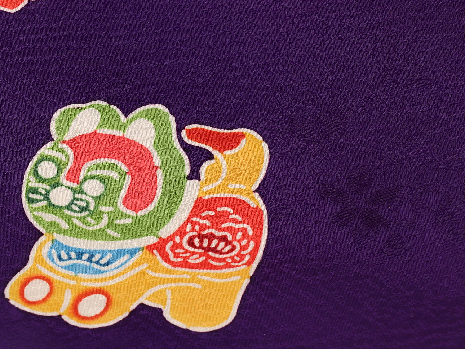 [レンタル] 女の子 お宮参り 産着 栗山工房 レンタル6点フルセット 正絹 鞠と犬張子 紫色の宅配レンタル - 6