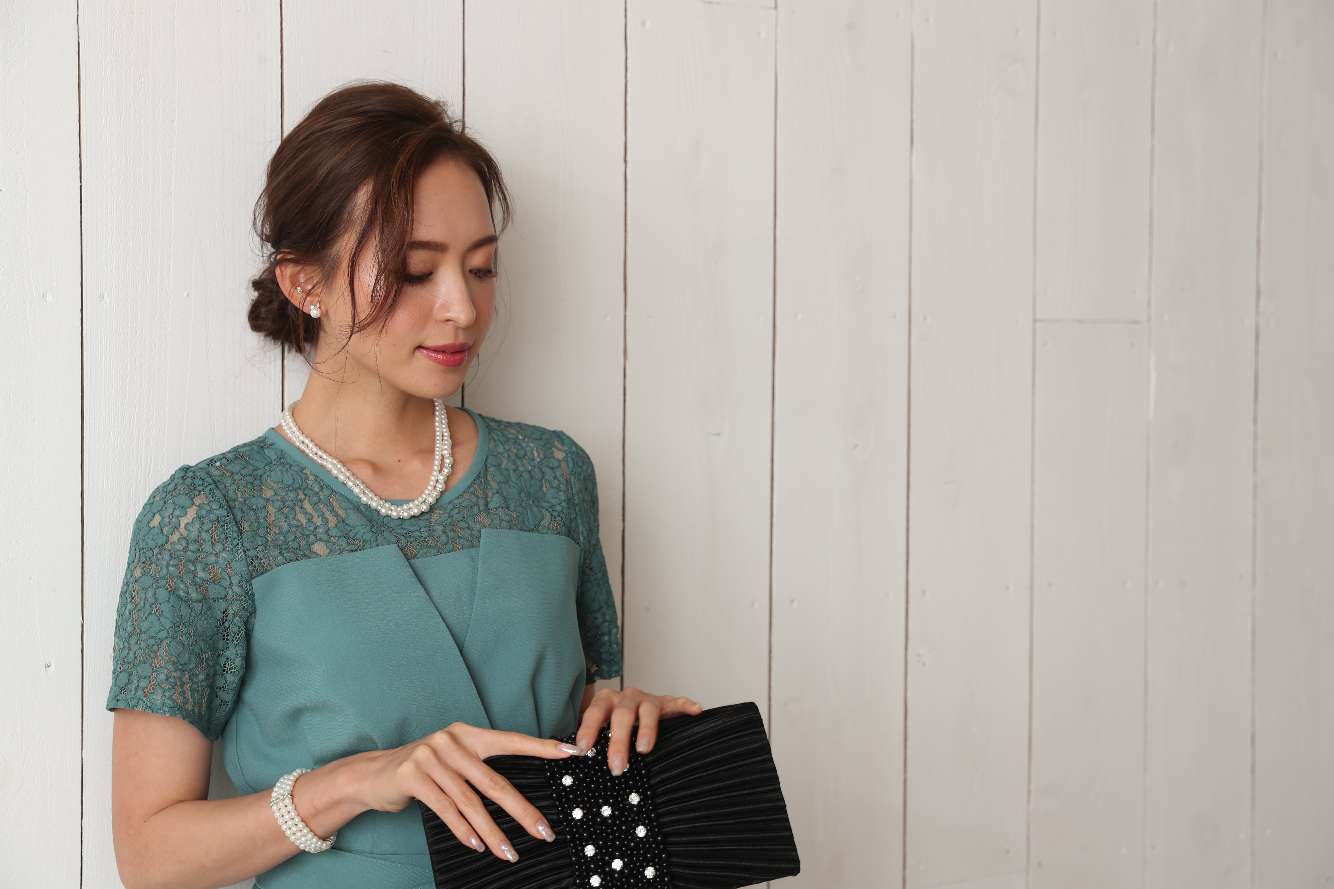 [レンタル] BELINDA DE CAPRIS 袖付きタックテーパード オールインワン パンツドレス ミントの宅配レンタル - 37