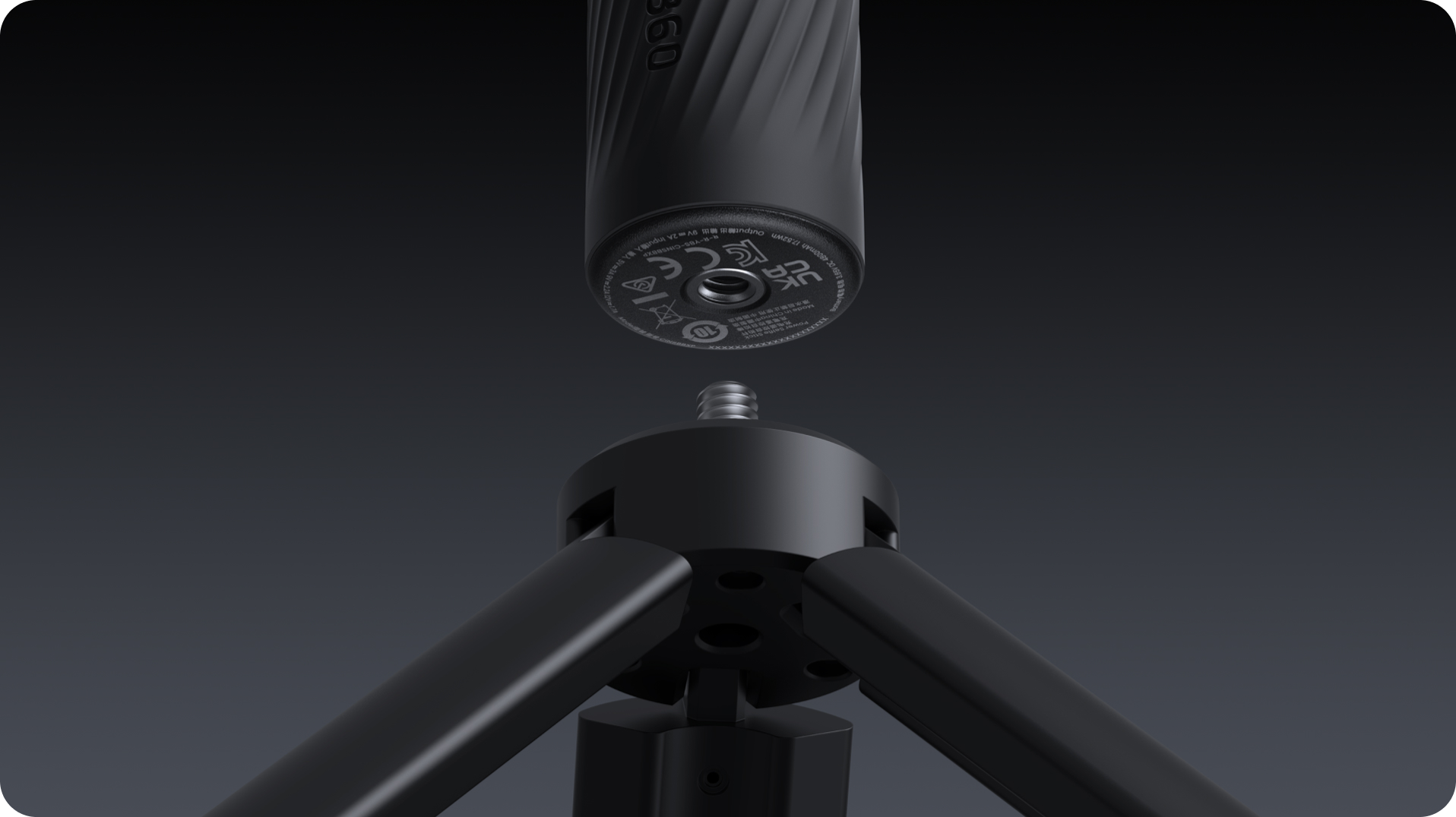 Insta360 X6 パワー自撮り棒 底部1/4インチネジ穴で三脚に取り付け - 11