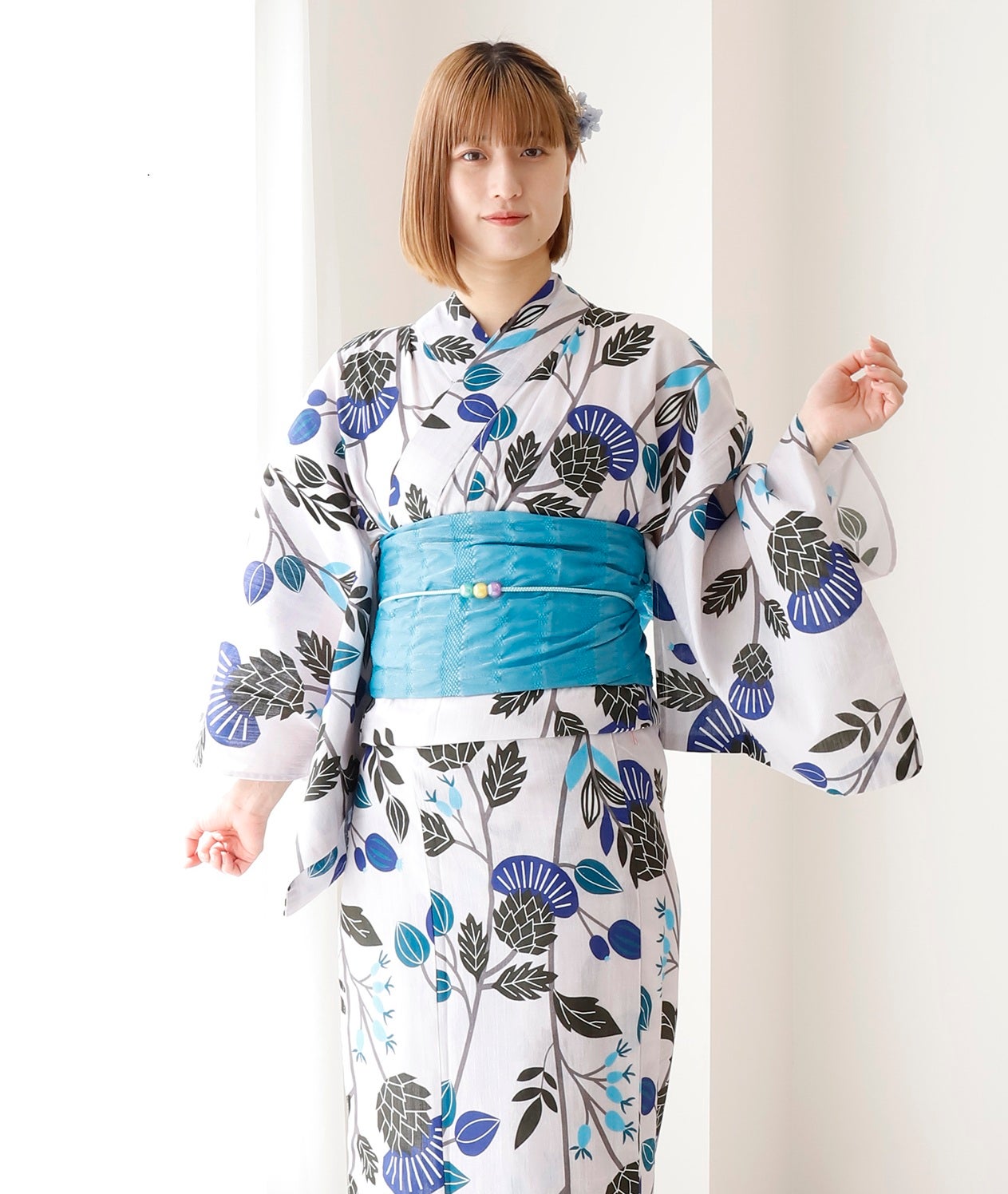 [レンタル] [2025新作]SION レディース浴衣 花柄 フリーサイズ