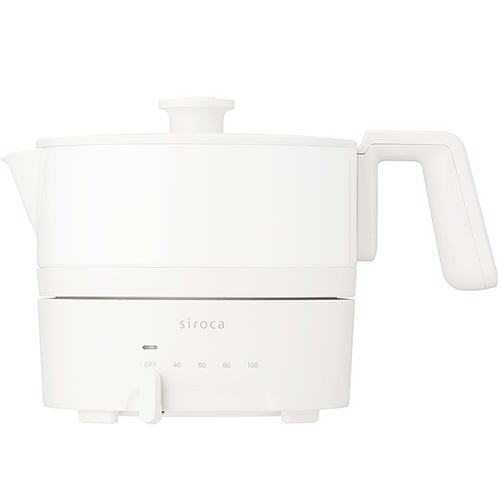 [レンタル] siroca おりょうりケトル ちょいなべ SK-M152C アイボリー 丸洗い可/温度調整機能 - 1