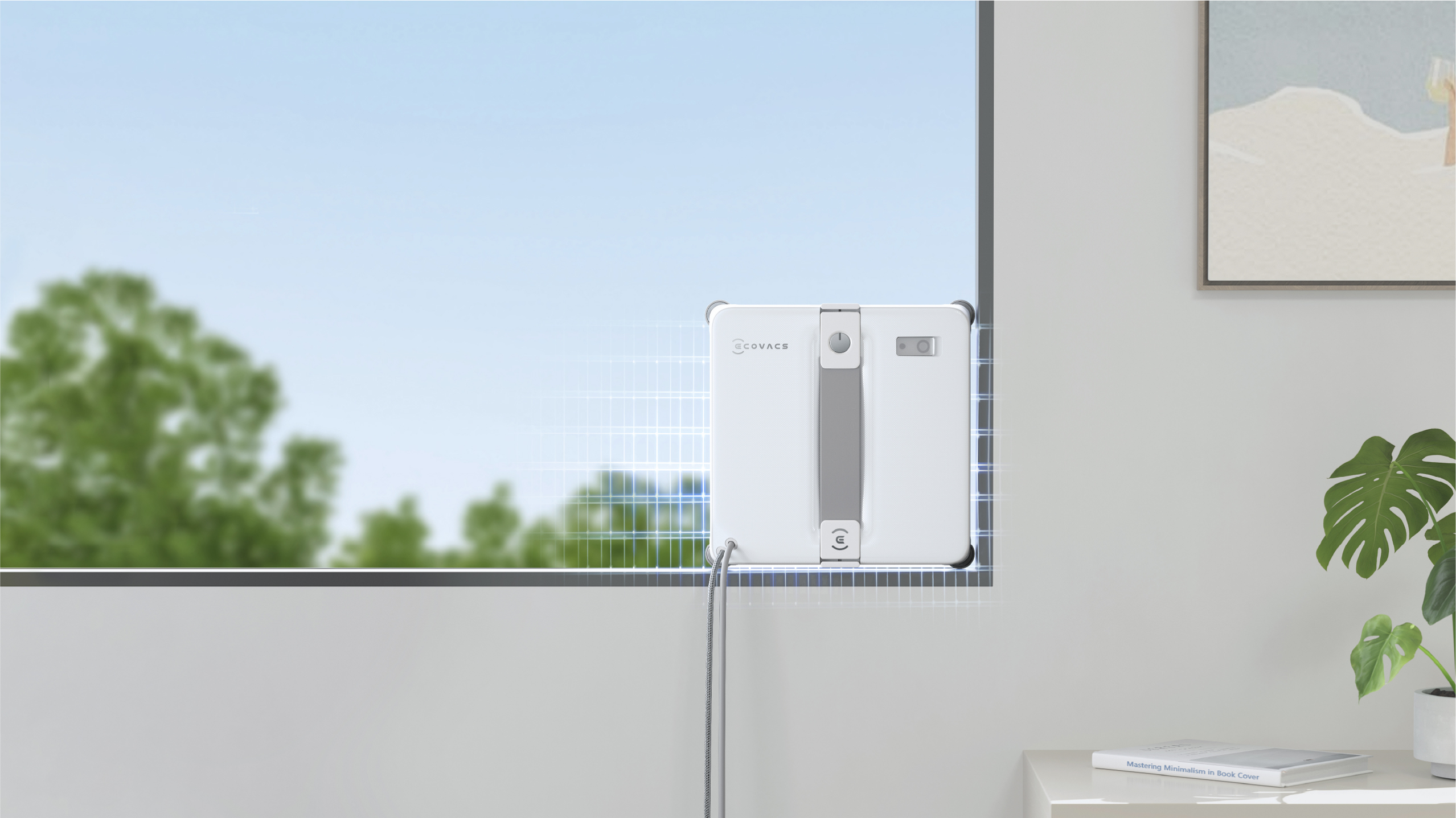 ECOVACS 窓掃除ロボット WINBOT mini2 清掃経路の可視化 室内利用イメージ - 11