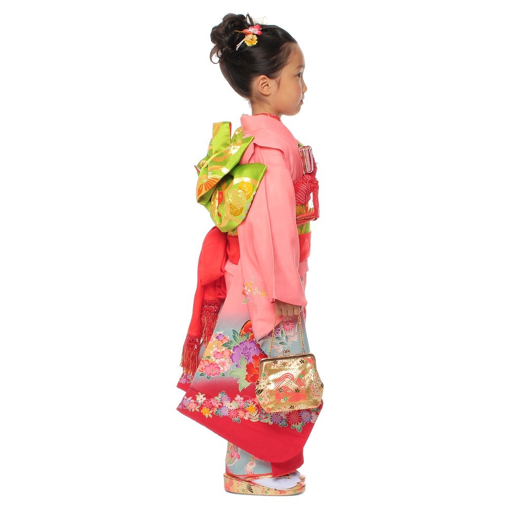 [レンタル] 七五三/節句 着物セット 7歳女の子 華やか 牡丹柄の宅配レンタル - 2