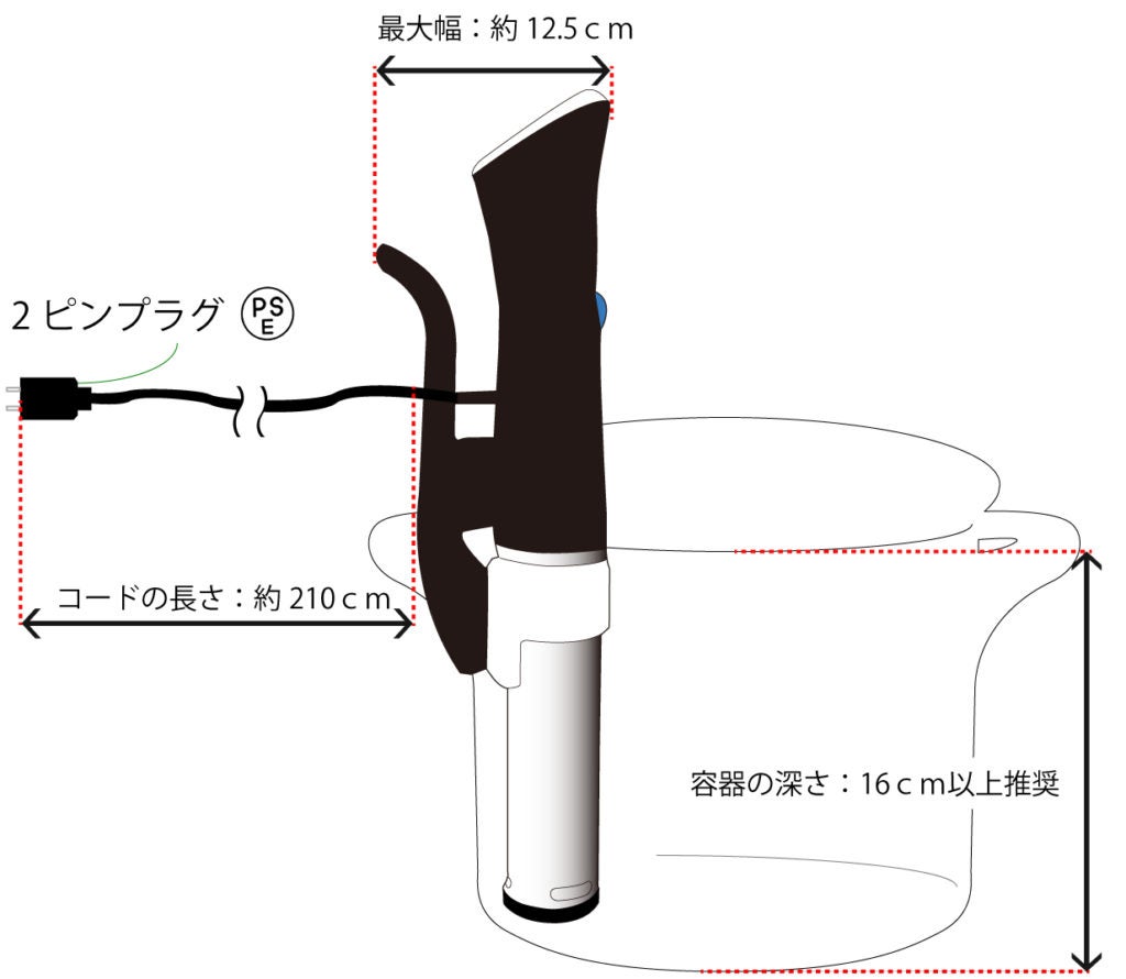 レンタル] GLUDIA 低温調理器 ハイパワー1200W・大容量20L・強