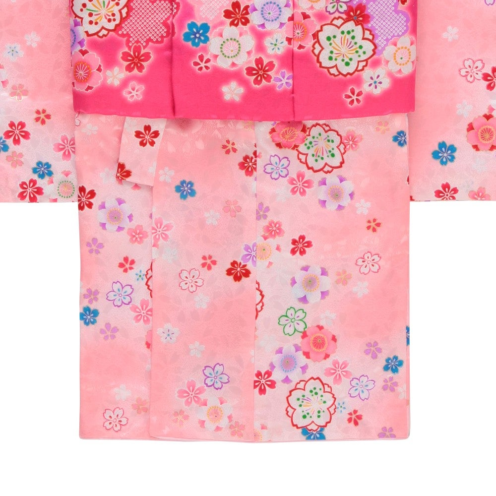 [レンタル] 七五三/節句 被布セット 3歳女の子 桜模様の宅配レンタル - 3