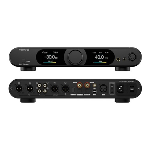 TOPPING DX9 Discrete フルバランスディスクリート デスクトップDAC/AMP 本体 前面・背面 ブラック - 4