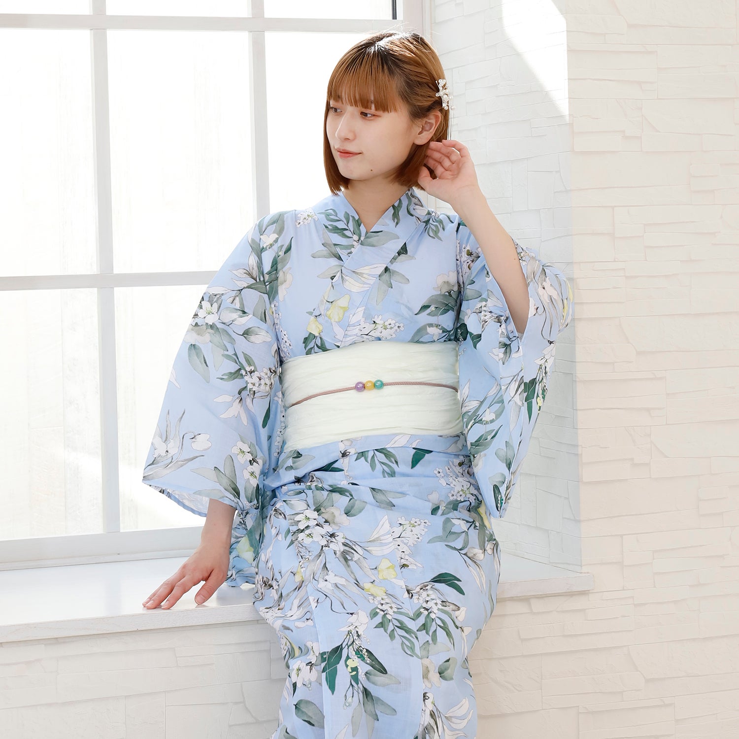 [レンタル] [2025新作]SION レディース浴衣 花柄 フリーサイズ